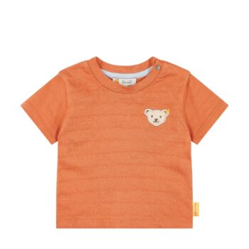 Steiff rövid ujjú, nyakán patentos póló - Baby boys - Catcher kollekció narancssárga  | Bunny and Teddy