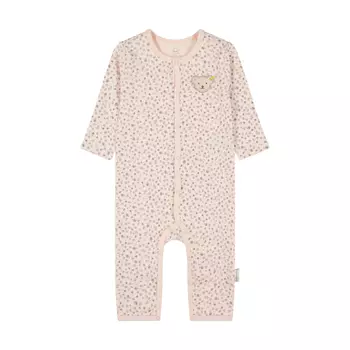 Steiff apró virág mintás hosszú ujjú lábfej nélküli rugdalózó, pizsama - Baby girls - Butterfly kollekció világos rózsaszín  | Bunny and Teddy