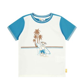 Steiff rövid ujjú póló - Mini Boys - Surfing kollekció kék  | Bunny and Teddy