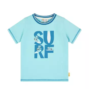 Steiff rövid ujjú póló surf felirattal - Mini Boys - Surfing kollekció kék  | Bunny and Teddy