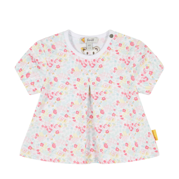 Steiff rövid ujjú színes virág mintás póló - Baby girls - California Dream kollekció fehér  | Bunny and Teddy