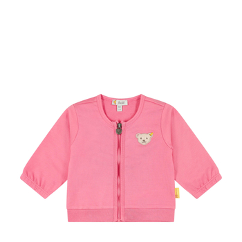 Steiff cipzáros pamut kardigán,melegítő felső - Baby girls - California Dream kollekció rózsaszín  | Bunny and Teddy