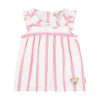 Steiff ujjatlan ruha gallérral - Baby girls - California Dream kollekció rózsaszín  | Bunny and Teddy