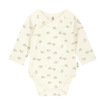 Steiff hosszú ujjú átlapolós body - Baby Unisex - Baby Wellness kollekció krém  | Bunny and Teddy
