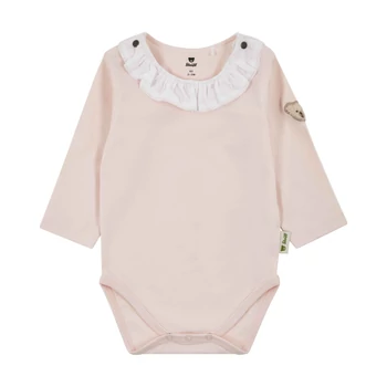 Steiff hosszú ujjú fodros nyakú body - Baby Girls - Baby Wellness kollekció rózsaszín  | Bunny and Teddy