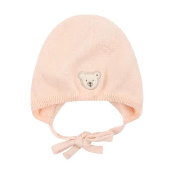 Steiff kötött sapka - Baby Unisex - Baby Wellness kollekció világos rózsaszín  | Bunny and Teddy