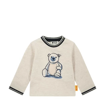 Steiff hosszú ujjú póló - Baby Boys - Nordicland kollekció bézs  | Bunny and Teddy