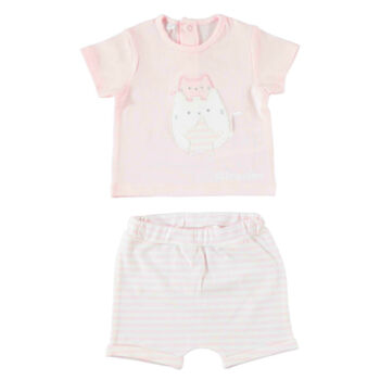 iDO póló és rövidnadrág szett - világos rózsaszín - Bunny and Teddy