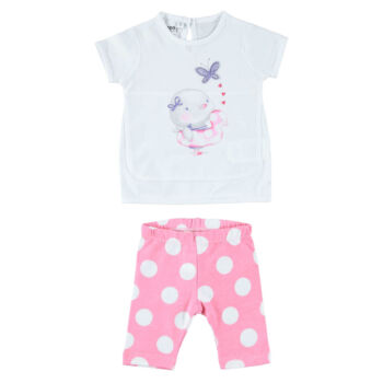 iDO póló és leggings szett - rózsaszín - Bunny and Teddy