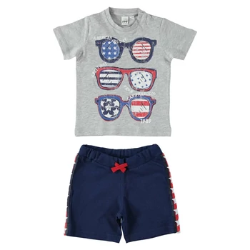 iDO póló és rövidnadrág szett - szürke - Bunny and Teddy